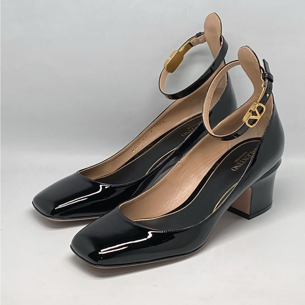 Valentino Garavani Patent Leather Ankle Strap Pumps size 39.5 - Picture 1 of 13